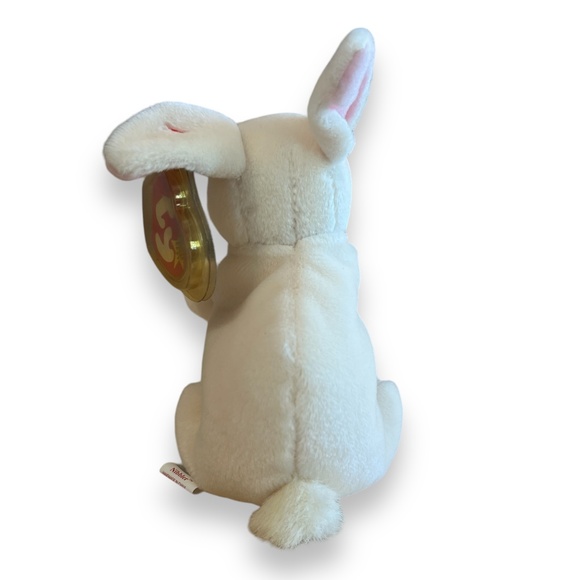 Ty Beanie Baby Nibbler Bunny Rabbit 1998 mint with mint‎ tags and tag protector - Picture 5 of 11